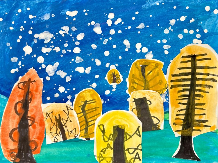 "The Fall Trees" Jakoby Gallert, Tempera paint, 2nd, Luther, NFS