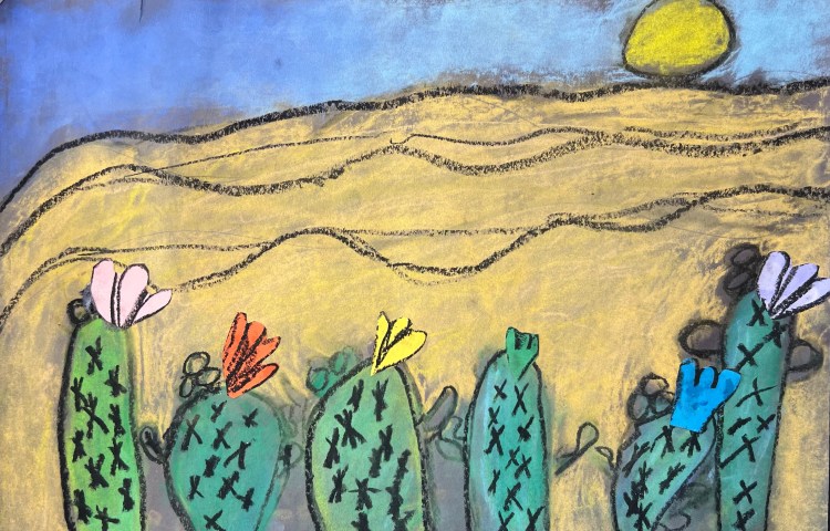 "A Sunny Desert" Cora Parsley, Chalk Pastel, 1st, Luther, NFS