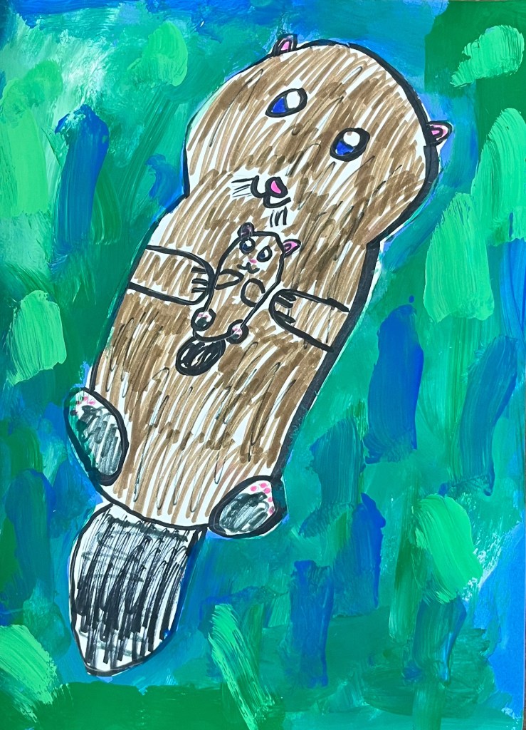 "The Otter", Henry Johnson, Mixed Media, 2nd, Purdy, $40.00