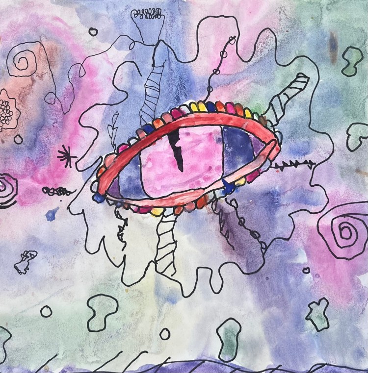 "Dragon Eye", Rylee Evenson, Mixed Media, 5th, Purdy, $39.00