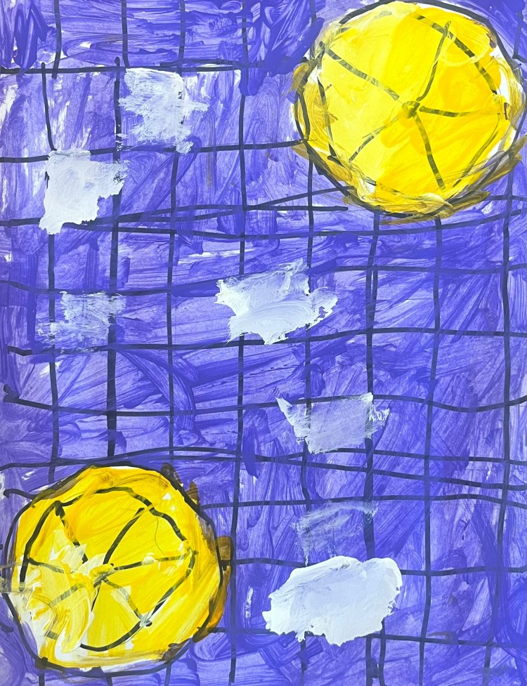 "The Fruit Slices", Samual Blossfeld, Acrylic Paint, 2nd, Purdy, NFS