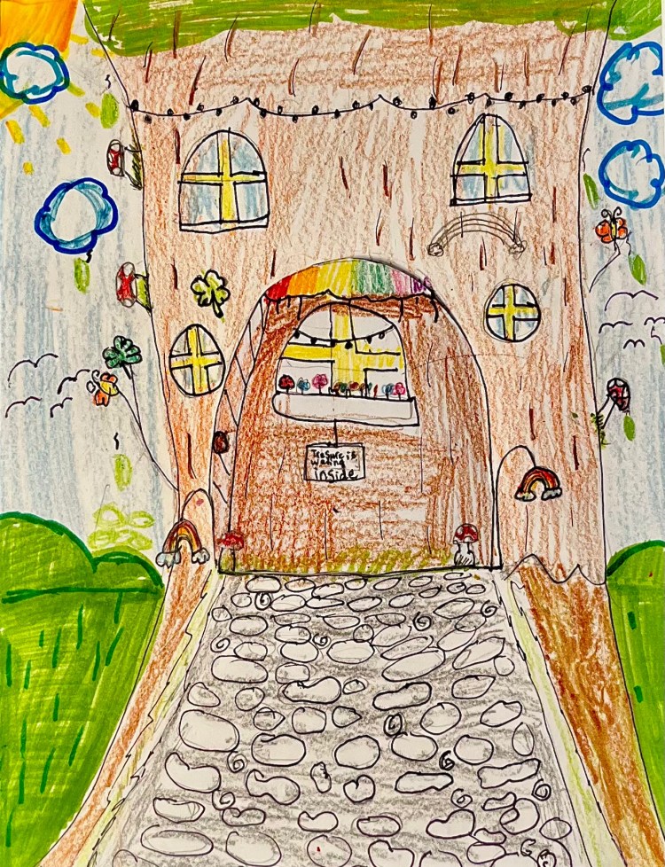 "Fairy House", Janely Carrera Flores, Colored Pencil , 5th, Rockwell, NFS