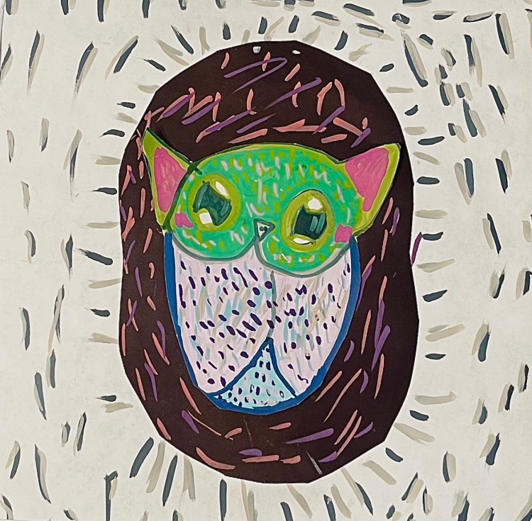 "Mystical Owl", Aurora Bliese, Mixed Media, 3rd, Rockwell, NFS