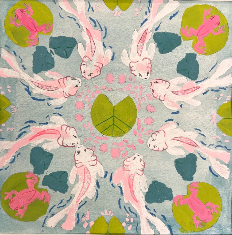 "Meditation Pond" Evan Hutter, Tempera, 9, FAHS, $70