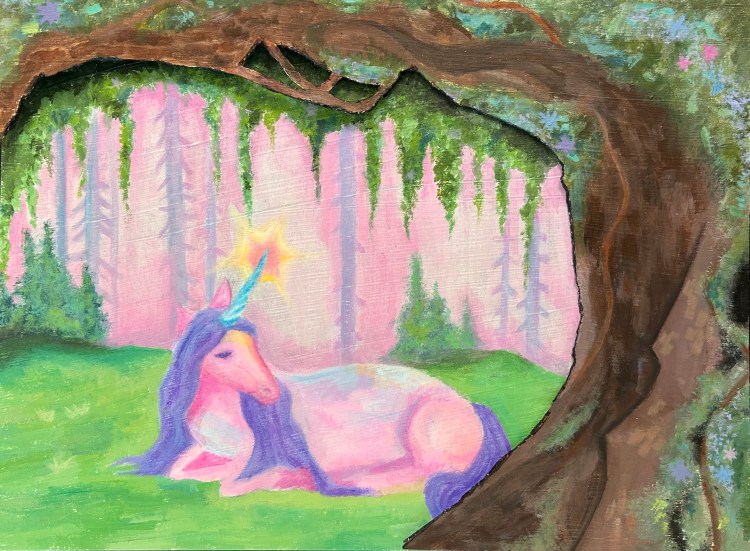 "Secret Garden" Effie Bump, Acrylic, FAHS, 11, NFS