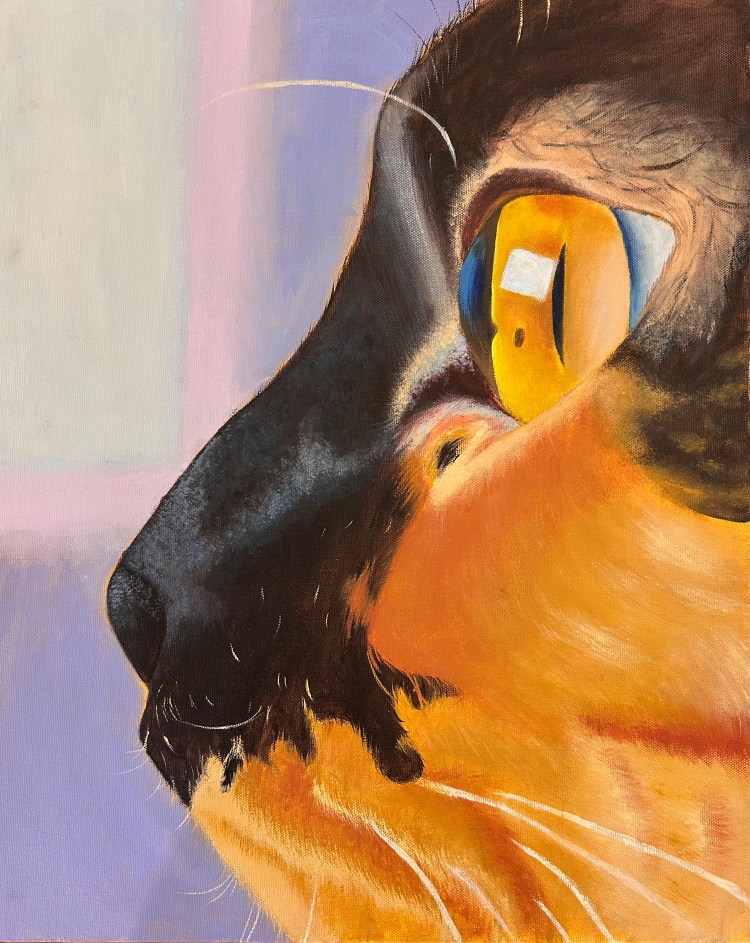 "Golden Eyes" Eve Oakley, Acrylic, 9, FAHS, NFS