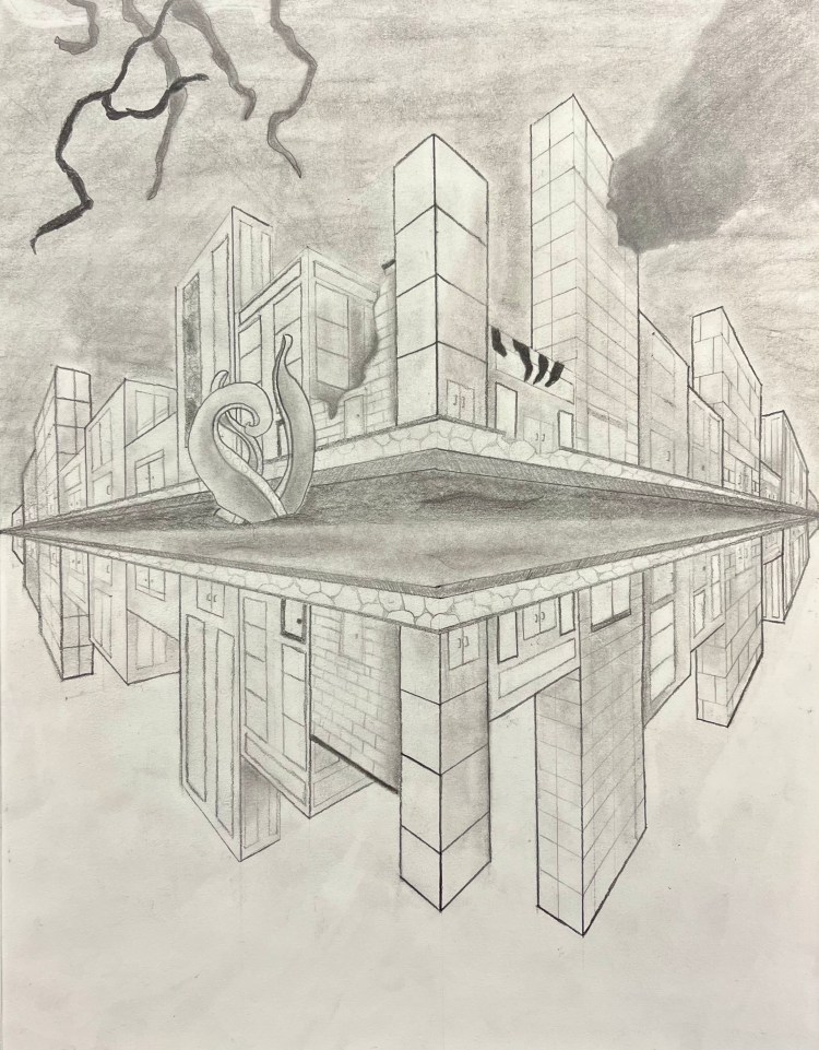 "The Water's Deceive", Jamison Rottmann, Graphite Drawing, 8th, FAMS, $70.00