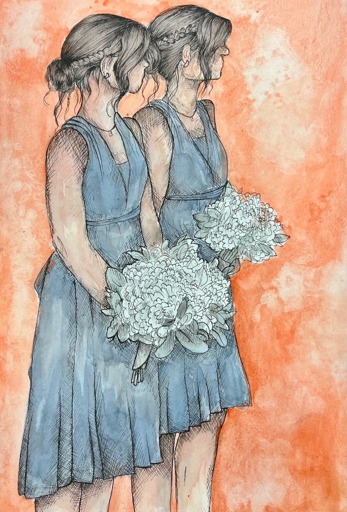 "Wedding", Sophia Bowie, Pen & Watercolor, 8th, FAMS, NFS