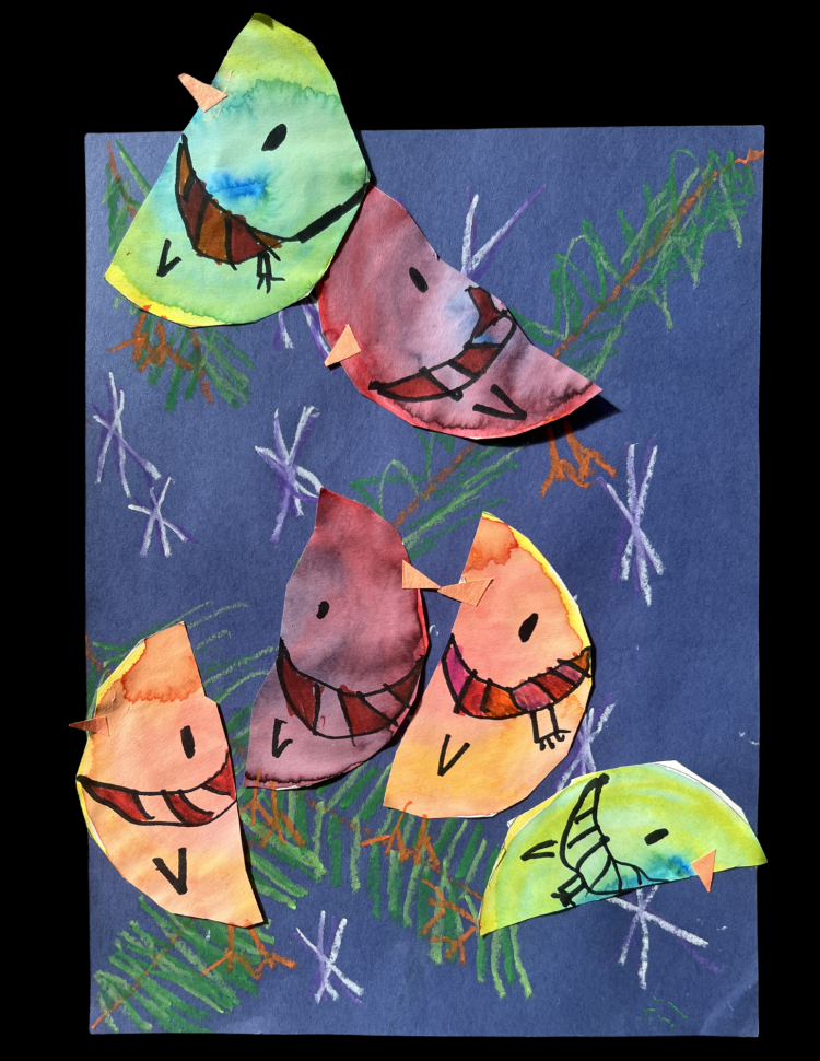 "Birds" Mia Hernandez, Mixed media, K, Barrie, NFS